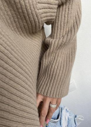 Щільний в'язаний кроп светр оверсайз із горлом теплий h&amp;m6 фото