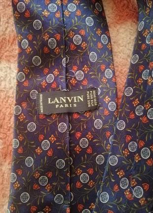 Lanvin paris шёлковый галстук.