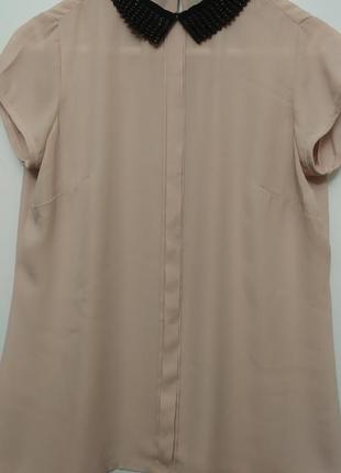 Нарядная блузка модный цвет пудровый бренда mohito3 фото