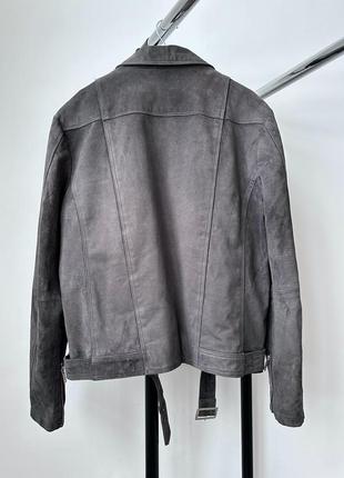 Косуха шкіряна замшева куртка шкірянка байкерская винтажная pop chp suede biker leather jacket vintage кожанка кожаная замшевая5 фото