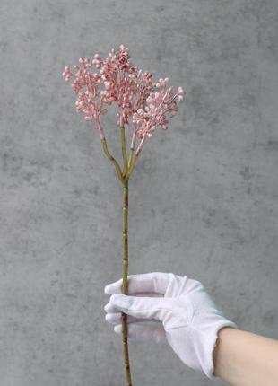 Искусственный букет с ягодами, цвет розовый, 40 см. цветы премиум-класса для интерьера, декора, фотозоны2 фото