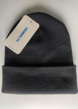 Шапка beanie lc waikiki deep grey, one size