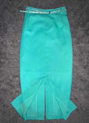 Элитная оригинал супер модная,стильная юбка бирюзового цвета  бренд new tfast4 фото