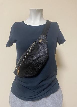 Бананка чорна, сумка на пояс, поясна сумка