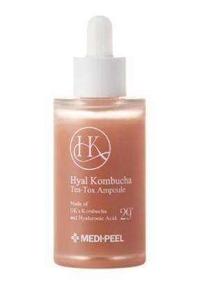 Сыворотка для лица увлажняющая с комбучей medi-peel hyal kombucha tea-tox ampoule 50ml