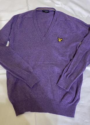 Шерстяной свитер lyle & scott vintage винтажный