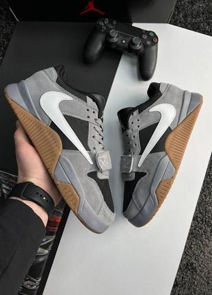 Мужские замшевые кроссовки в стиле nike air jordan x travis scott 🆕 найк джордан