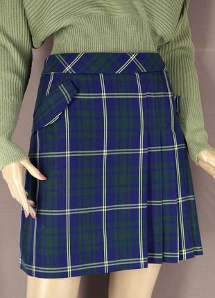 Стильная брендовая юбка в клетку "tu" в стиле преппи. pазмер uk14.1 фото