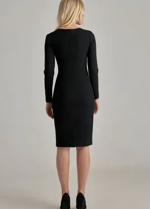 Женское черное платье футляр natali bolgar с длинным рукавом размер 38 (m)2 фото