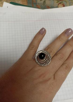 Кольцо серебро оникс 8,4 грамма