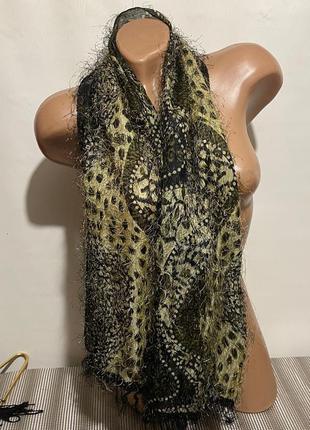 Жіночий шарфик травичка весняний (No106)2 фото