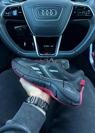 Мужские кроссовки reebok zig kinetica || black red 42