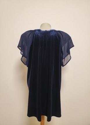 Красивая брендовая нарядная велюровая блузка свободного фасона5 фото