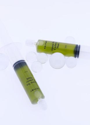 Маска для лица и шеи детокс карбокситерапия trimay green-tox carboxy mask 25 мл3 фото