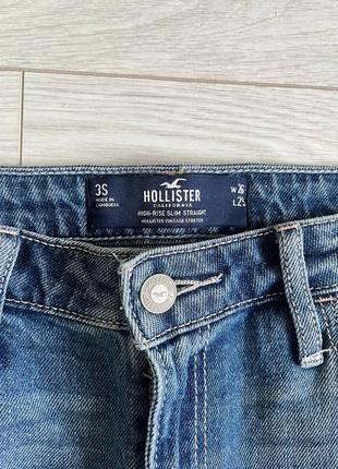 Джинси рвані hollister high rise slim straight vintage stretch4 фото