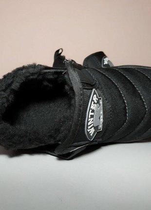 Зимние на молнии липучках мужские термо ботинки2 фото