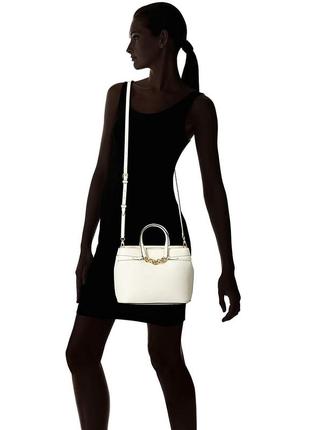 Сумка кожаная calvin klein evelyn daytona leather satchel h0dyrzv1 оригинал6 фото