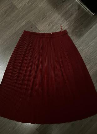Червона довга спідниця юбка2 фото