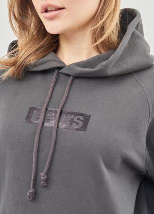 Худи levi's graphic sport hoodie серый