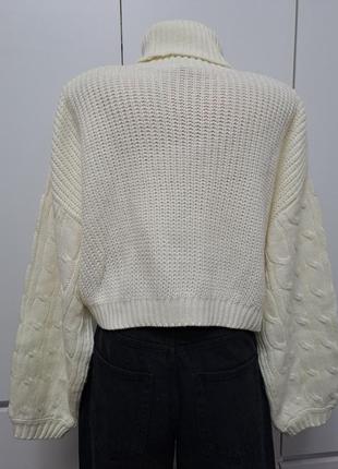 Женский укороченный вязаный свитер h&amp;m6 фото