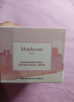 Интенсивный веган крем для лица с керамидами muldream vegan green mild intense facial cream1 фото