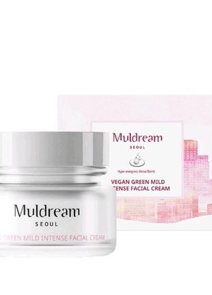 Интенсивный веган крем для лица с керамидами muldream vegan green mild intense facial cream2 фото