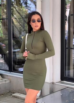 Сукня коротка обтягуюча довгий рукав облягаюче рубчик спортивне плаття коротке облягаюче по фігурі виріз на палець пальчик10 фото
