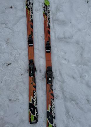 Лыжи rossignol 4 cross с креплением + палки