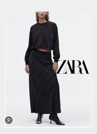 Сатиновая юбка zara