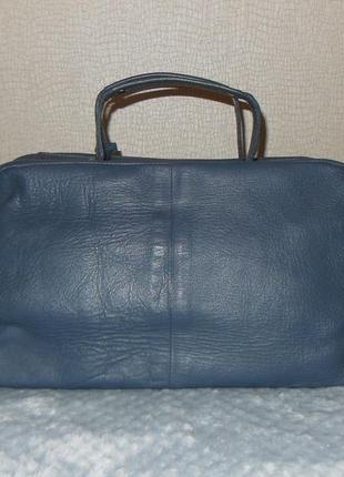 Genuine leather! сумка среднего размера 100% нат. кожа графитового цвета (в руку)4 фото