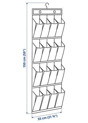 Ikea skubb кишені для взуття, 16 відділень 904.000.083 фото