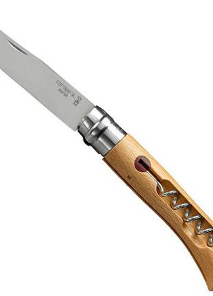 Opinel №10 "inox" складаний ніж зі штопором, 100мм  бук  001410