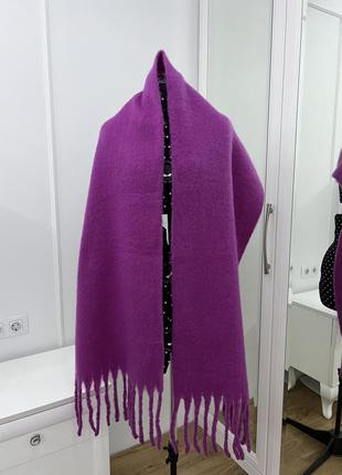 Теплый, мягкий шарф из мохера в стиле loewe2 фото