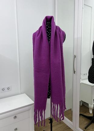Теплый, мягкий шарф из мохера в стиле loewe3 фото