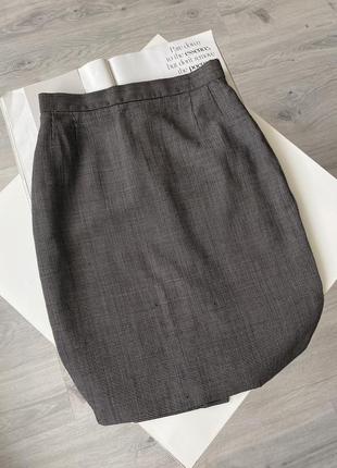 Escada вовняна спідничка в клітинку юбка міді вовна шерсть вінтаж