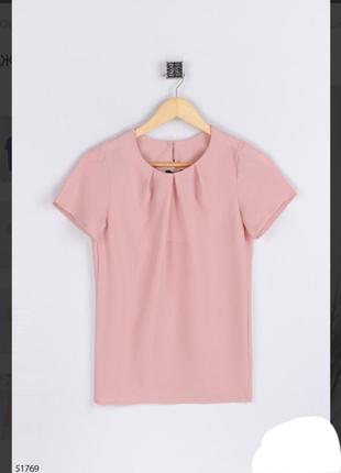 Стильная розовая пудра футболка блузка нарядная