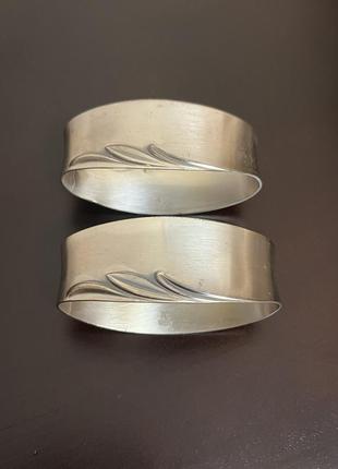 Wmf ep brass germany посеребрённые кольца для салфеток сервировочные винтаж германия