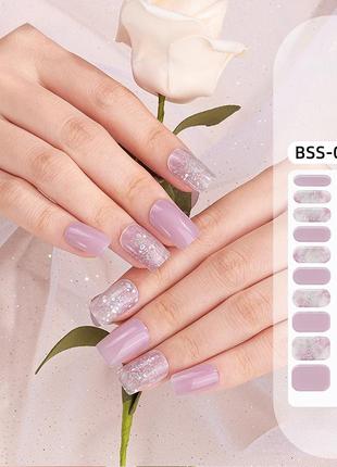 Гелеві наліпки твердіючі в уф лампі, гелеві нігті 20 штук