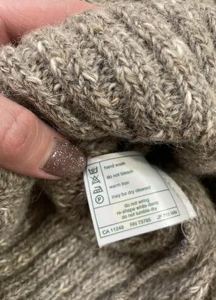 Фирменный шерстяной удлиненный оверсайз свитер laura ashley шерсть альпака8 фото