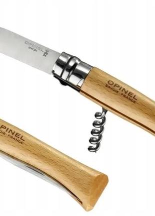 Складаний ніж зі штопором, 100мм бук opinel 001410