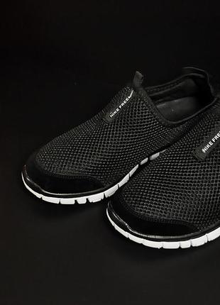 Подростковые кроссовки без шнурков черные с белым 37-41р5 фото