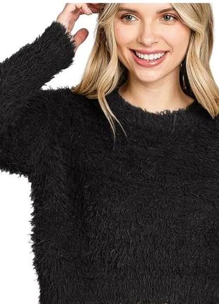 Брендовый комфортный свитер джемпер травка черного цвета от "select"2 фото