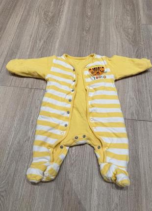 Теплий чоловічок ромпер комбінезон 0-3 місяці mothercare tiger