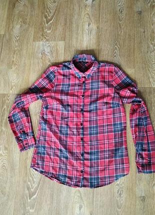 Шифоновая рубашка в клетку