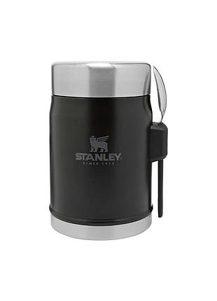 Stanley classic matte black термос для їжі з ложкою 400мл, нержавіюча сталь 10-09382-005