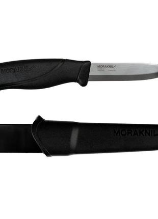 Туристичний ніж з чохлом, нержавіюча сталь morakniv companion heavy duty black 13159