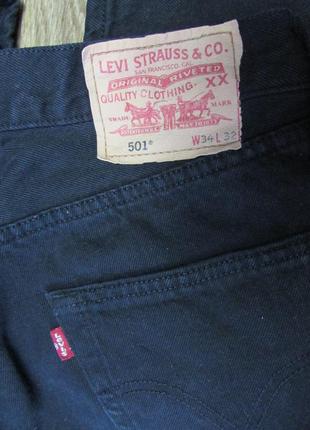 Levi's 501 джинсы оригинал w34 l32 черные2 фото