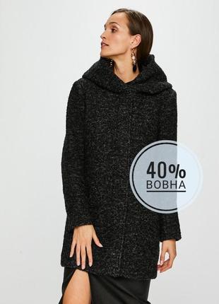 Женское шерстяное пальто букле на молнии1 фото