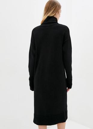 В’язане плаття чорне з коміром-хомутом | 765123 фото