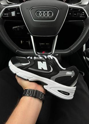 🔥мужские кроссовки new balance 530 premium black white grey